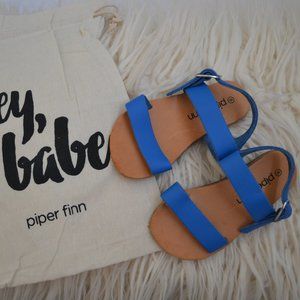 Piper Finn Baby Colbalt Top Grain Sandals size 6